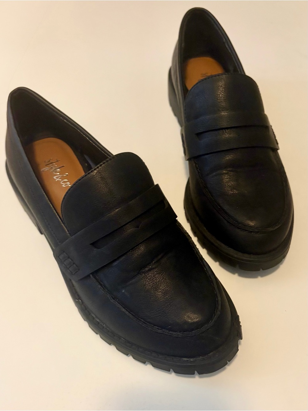 Style & Co Lug Loafers Black